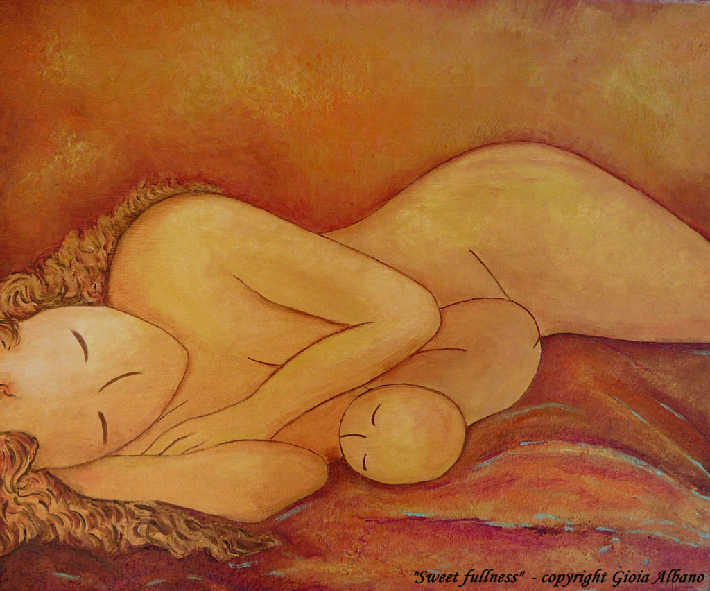 Motherhood nurturing art Sweet fullness Gioia Albano