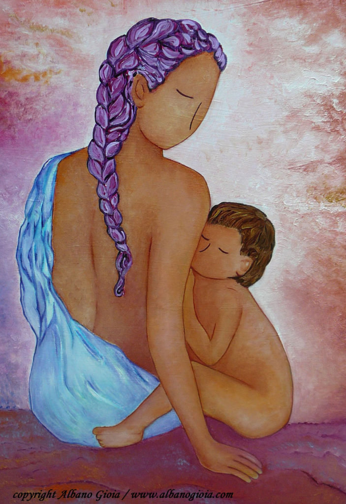 Nurturing mama with a braid Gioia Albano